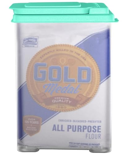 Buddeez All Purpose Food Storage Scoop Flour Container, Large, Aqua #TOP5