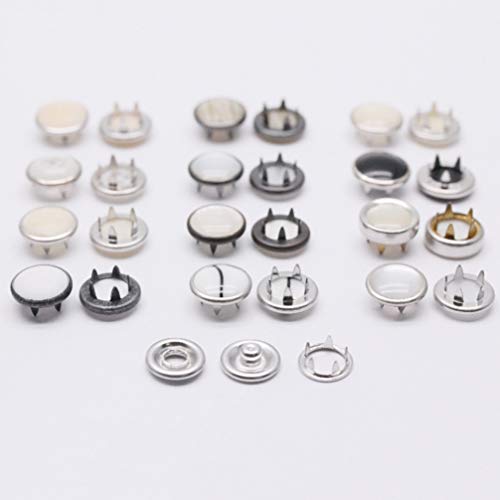 Supvox 50Pcs Snap Fastener Kit Classic Rhinestone Prong Ring Snaps For Western Shirt Clothes Popper Studs (Random Color) #TOP1