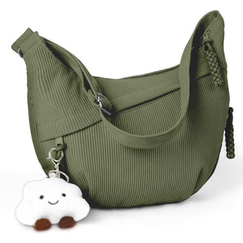 Aucuu Crossbody Bolso de Pana, Bolsos Bandolera Moda Bolso para Mujer, Bolsos Cruzados con Cremallera, Crossbody Bolsos con Correa Ajustable, Múltiples Bolsillo, para Compras Colegio Trabajar Viajar Aucuu Crossbody Bolso de Pana, Bolsos Bandolera Moda Bolso para Mujer, Bolsos Cruzados con Cremallera, Crossbody Bolsos con Correa Ajustable, Múltiples Bolsillo, para Compras Colegio Trabajar Viajar