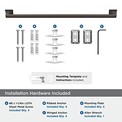 Amerock Bh36024Orb | Oil Rubbed Bronze Towel Bar | 24 In (610 Mm) Towel Rack | Mulholland | Bathroom Towel Holder | Bathroom Hardware | Bath Accessories #TOP6