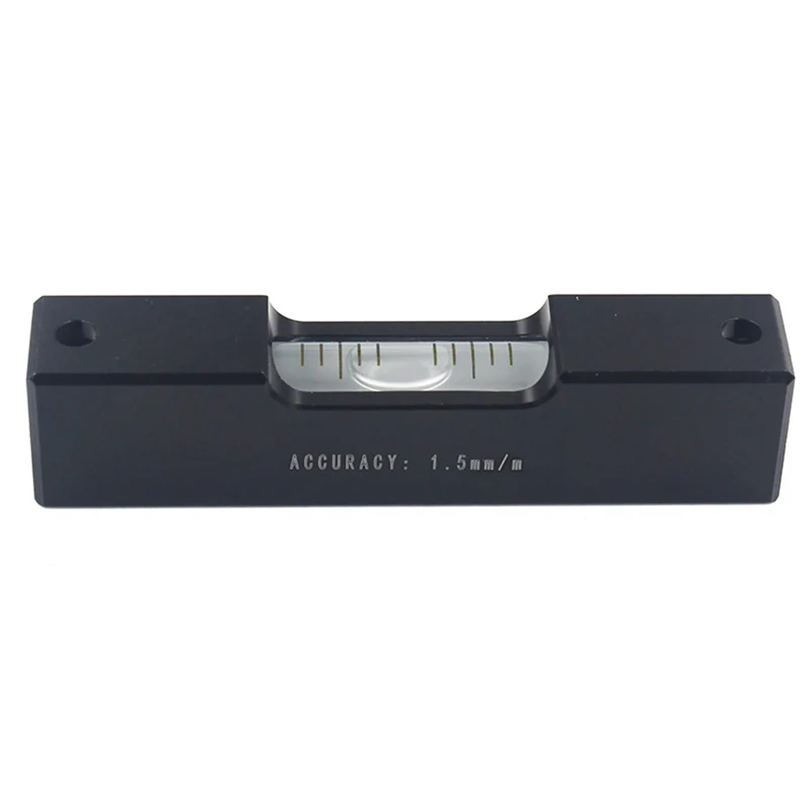 Niveleur de niveau à bulle Portable en alliage d'aluminium, niveau horizontal avec ampoules de flacon en verre, précision 1.5mm par mètre, longueur 80mm(White)
