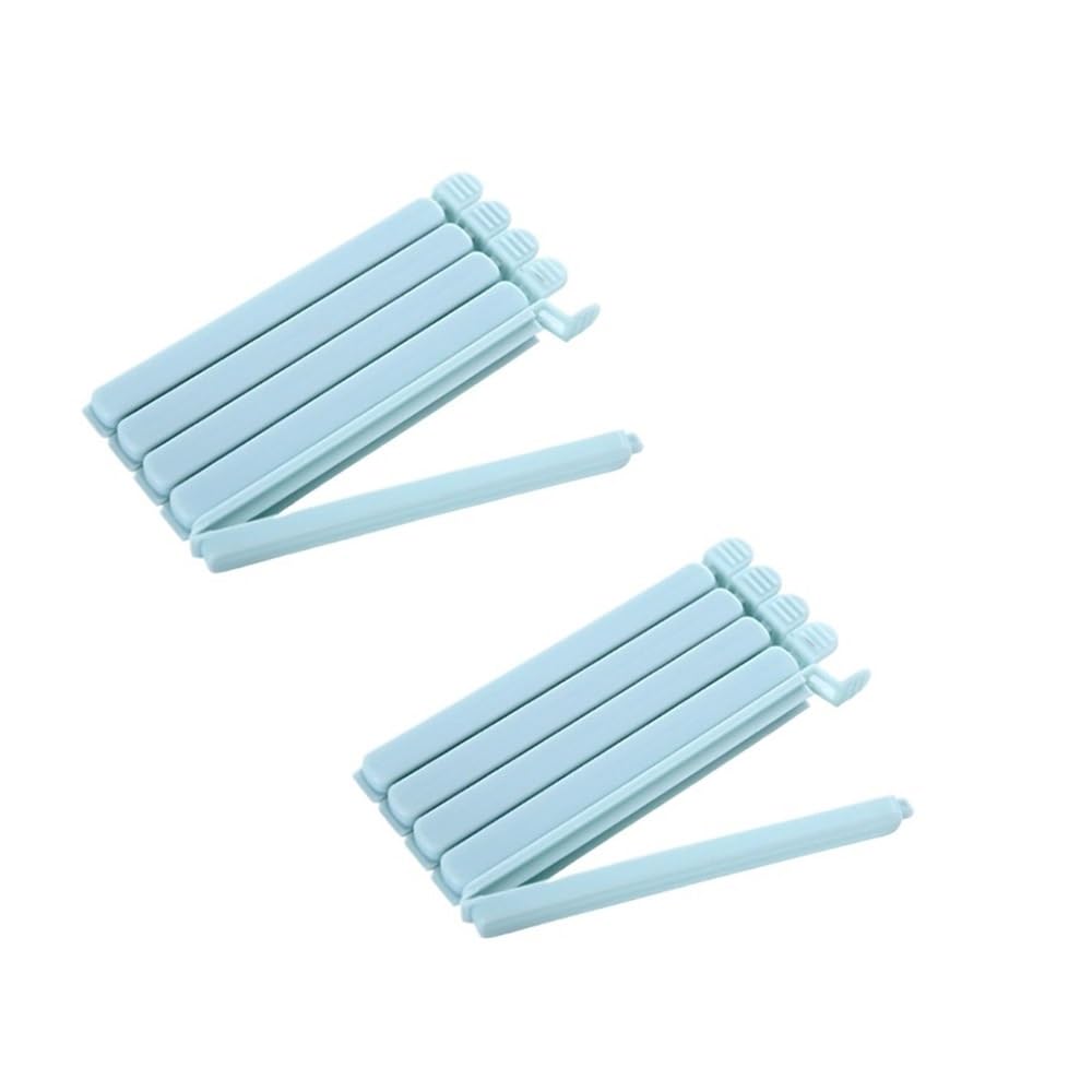 5Pcs Bag Sealing Clips Plastic For Kitchen Snack Coffee Potato Chip Storage(12cm Blue)