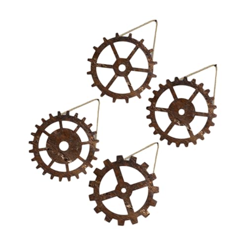 Engrenages créatifs en bois pour salon et bureau style loft vintage x4