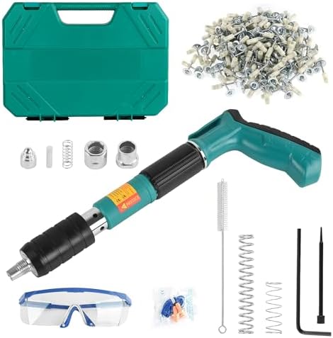 Concrete Nail Gun with 110 Round Nails,Concrete Nail Gun Kits,5 Speed