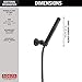 Delta Faucet Trinsic Single Spray Wall-Mount Hand Shower, Hand Held Shower with Hose, Black Handheld Shower Head, Slide Bar Hand Shower, Handheld Shower, Matte Black 55085-BL
