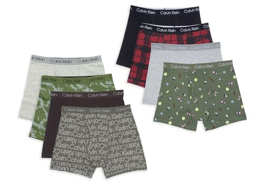 Image of Calvin Klein Kids Boys' Modern Cotton Boxer Brief Underwear 8-Pack