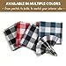 Native Fab Buffalo Check Set of 4 Cloth Dinner Napkins 16x16 inches Soft, Absorbent, Cotton Napkins - Reusable Everyday Use Fabric Napkins - Black and Grey
