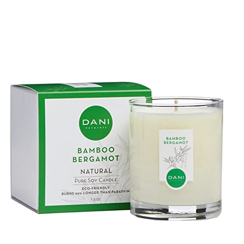 Dani Naturals Scented Soy Candle - Kosher, Eco Friendly And Non Toxic - Scented – 7.5 Ounces (Bamboo Bergamot) #TOP23
