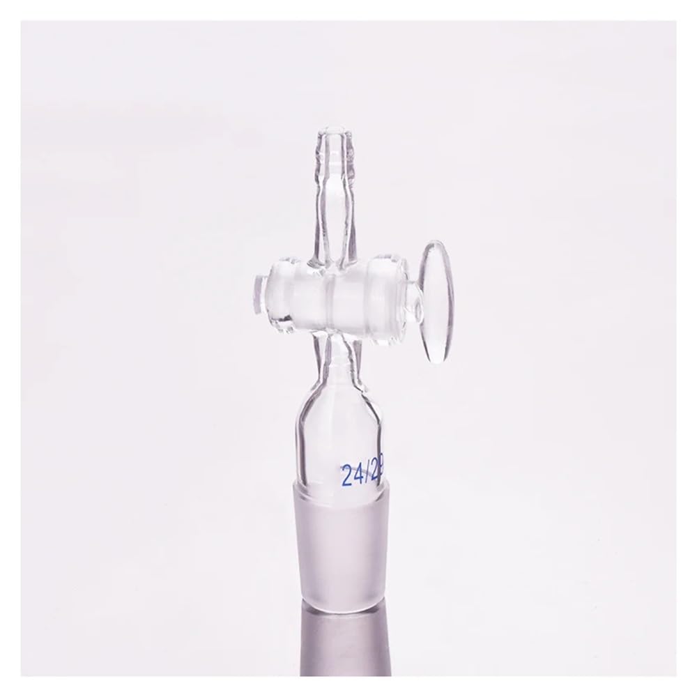 Connecteur droit à 180 degrés for vanne en verre, joint 24/29 avec adaptateur de contrôle de bouche de sol standard en verre