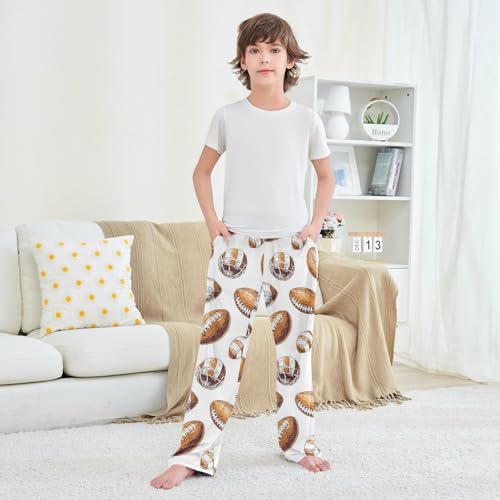 Pajama Pants Football White Helmet Tile Long Sleep Pants Lounge Bottoms4