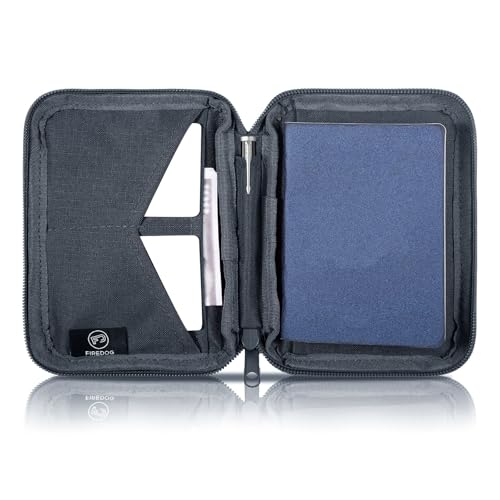 FIREDOG Passport Holder for Travel,RFID Blocking Passport Holder & Travel Wallet for Men and Women - Secure Organizer Multiple Card Slots, Holds Passports, Cards, Tickets, ID, Cash Holder(Grey)