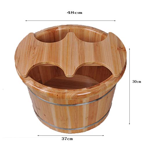 Spa de pies barril de madera para remojo relajante miniatura 2