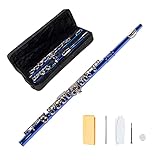 LeSage Closed Hole C Flutes 16 Key Blue Flute for Kids Student Flute Beginner Starter with Flute...