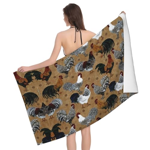 Serviette de bain microfibre Shine Rooster pour la douche quotidienne - 2