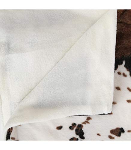 Plaid microfibre imprimé peau de vache isolant et lavable Atmosphera - 3