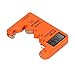 Battery Tester, Universal Battery Checker Capacity Small Battery Testers Meter Digital Display Tool for AAA AA C D 6F22 9V 1.5V Button Cell Household Batteries (Orange)