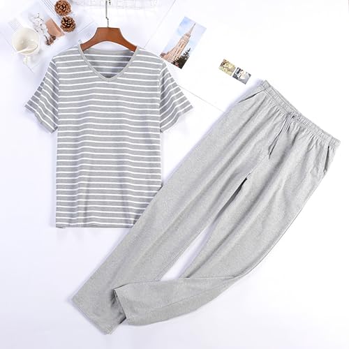 Ropa de casa a rayas para mañanas relajadas y tardes de sofá con algodón cómodo 3