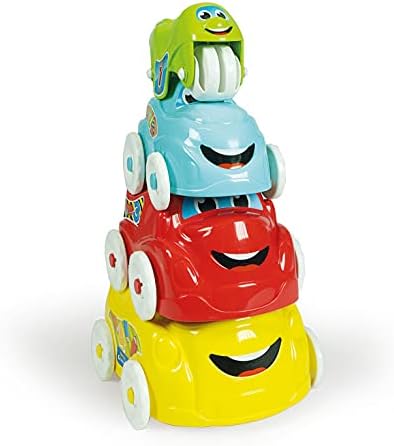 Clementoni- Baby Veicoli attività Scopri e Impila Gioco per Bambini, Multicolore, 17111