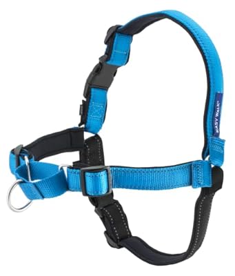 PetSafe Easy Walk Deluxe Harness, No-Pull Walking Harness for Dogs, Padded Design, Includes 1.8m Lead, Medium-Ocean Blue