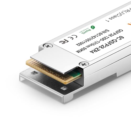 Image of 6COMGIGA 100GBASE-ZR4 QSFP28 80km DDM Transceiver, 100 Gigabit Single-Mode QSFP28 LC Module Compatible with Cisco QSFP-100G-ZR4-S
