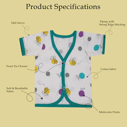 Image of V2M Cotton Jhabla New Born Baby Clothes
