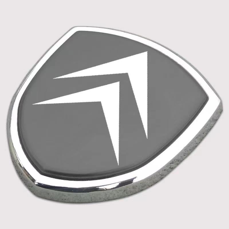 DLGJZS Auto Emblème Pour Citroen C3 2009-2016,pour Voiture Capot Insigne Et Coffre Badge 3D Logo Car Décoration Styling Accessoire,Silver-L