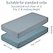 GUNTAIL Baby Crib Sheets for Boys Girls, 2 Pack Fitted Crib Sheet for Standard Crib and Toddler Mattress, Soft Microfiber Baby Sheet 52x28x8in. (Dark Green & Dark Grey)