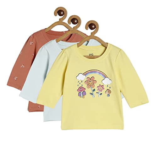 Image of miniklub Girls Round Neck Full Sleeve Knitted Cotton Top (Pink Color)