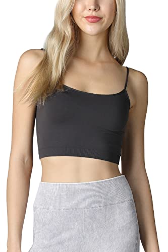 Image of NIKIBIKI Women Seamless Classic Crop Top Bralette, Made in U.S.A, One Size