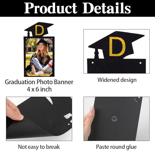 Image of Congrats Grade Graduation Photo Banner, Graduation Photo Display Decorations,Class of 2026 Party Decorations for College Senior, High, Middle, Junior, Kindergarten Pictures Display Grad Party Supplies