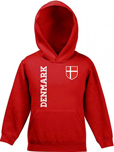 Dänemark Danmark Fußball WM Fanshirt Gruppen Kinder Hoodie...