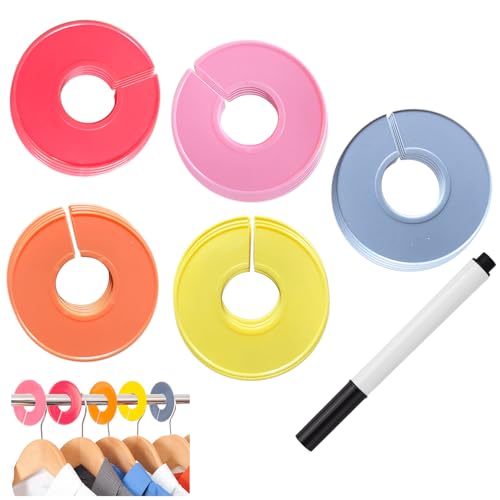 Reviews de Divisores de baldas comprados en linea. 45 Voyzdx 20 Pcs Separadores De Armario Para Ropa,Etiquetas Redondas,5 Colores Separadores Tamaño de Ropa,Divisores de Perchas para Armario Clasificación de Vestuario,Tiendas de...