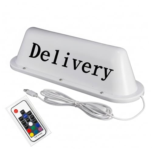 Señal de entrega para automóvil luz blanca impermeable para techo de taxi