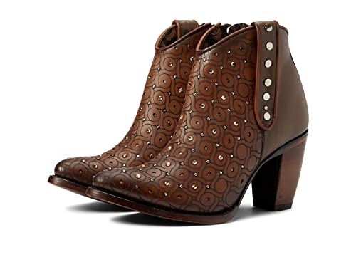 Image of Cuadra Women's Leather Bootie with Swarovski Crystals and Zipper