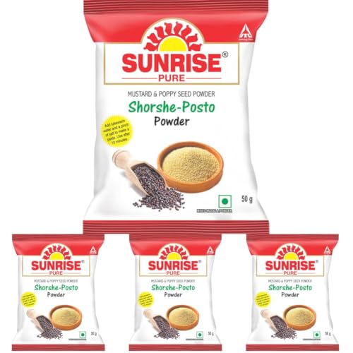 Image of Sunrise Pure Shorshe Posto Spice Powder Pouch, 50 g (Pack of 4)