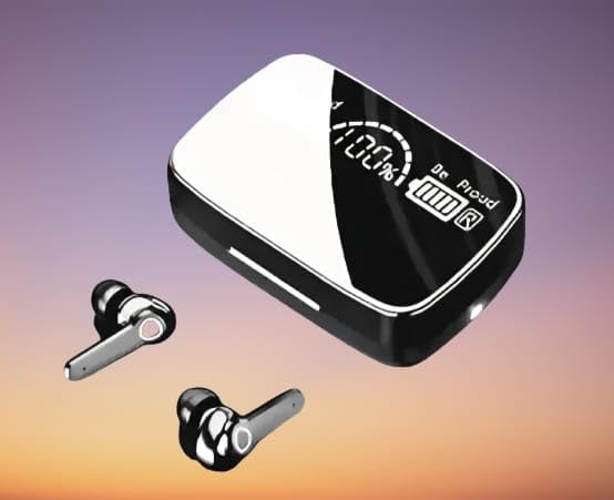 Image of M19 Wireless Bluetooth Earbuds in-Ear Headphones LED Power Display Touch Control Wireless Charging Case Stereo Sound Earphones for Music Calls Portable Bluetooth Earbuds Black