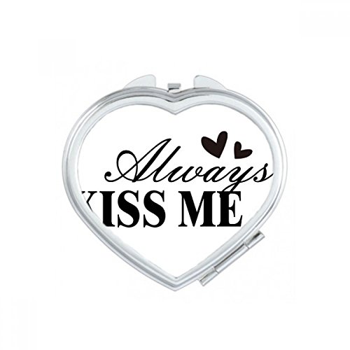 Miroir de maquillage cadeau mignon avec citation coeur tendre