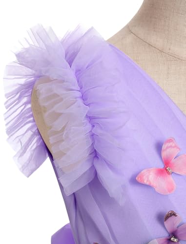 IDOPIP Toddler Baby Girls Butterfly Tutu Dress Ruffle Tulle Kids Princess Flower Girl Wedding Pageant Birthday Party Dresses4