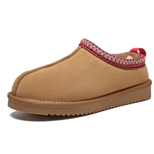 MeikMangni Women's Suede Platform Slippers - Warm