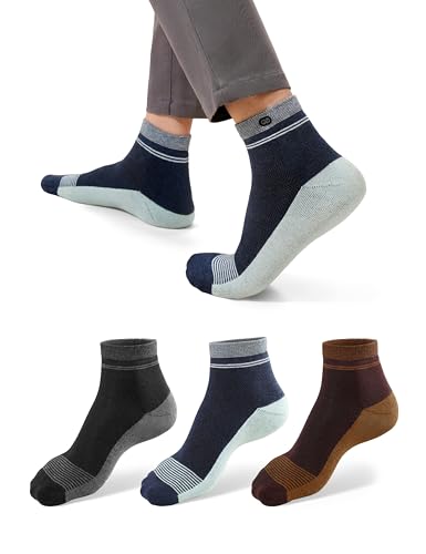 Image of Symbol Premium Men's Cotton Sports Socks Unisex | High Ankle Length | Odour-Free & Anti-bacterial | Cushioned Base | Available in Combo Packs