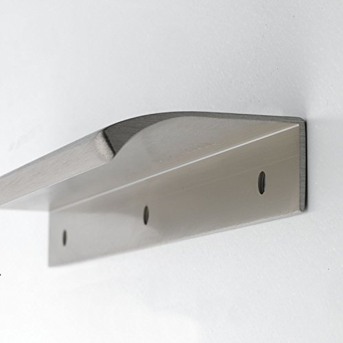 Furnipart Edge Straight Handle LA 2 x 80 mm, Length 200 mm, Aluminium Stainless Steel Effect, Edelstahl Effekt - Image 2