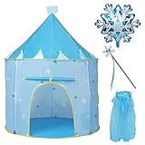 ❆【 Mädchen-Traum-Geschenk】 Das faltbare Schlosszelt ist ein ideales Geschenk für Mädchen, um ihren Prinzessinnen-Traum zu erfüllen. Das Innere des Kinderspielhauses ist geräumig und komfortabel, wo die Kinder ihren eigenen privaten Platz zur Unterhaltung haben können.