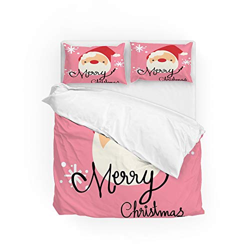 Housse de couette microfibre souple parure de lit 3 pièces polyester - 2