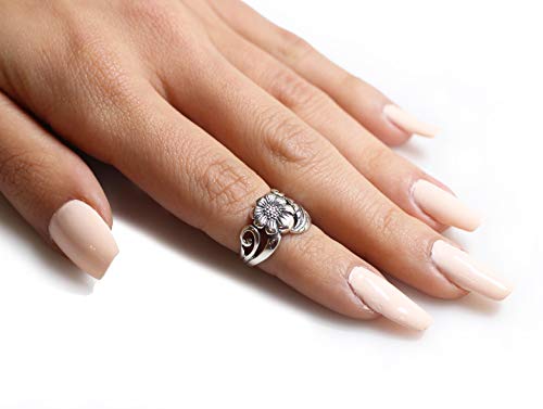 CloseoutWarehouse 925 Sterling Silver Karen's Flower Ring (Comes in Colors)4