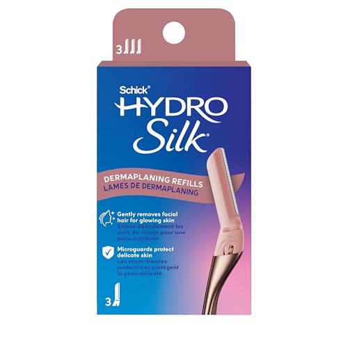 Schick Hydro Silk Dermaplaning Wand Refill Blades 3ct Dermaplane Microblades for Face