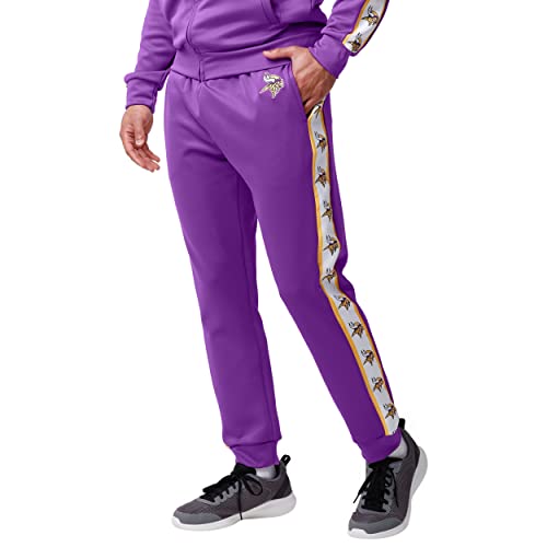 FOCO Minnesota Vikings NFL Mens Stripe Logo Track Pants