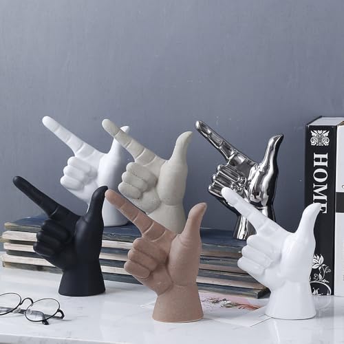 Escultura Decorativa en Cerámica Mano Diseño Moderno miniatura 7
