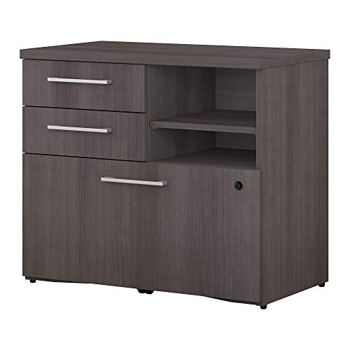 Bush Business Furniture 400 Series 30W Piler Filer Cabinet in Storm Gray