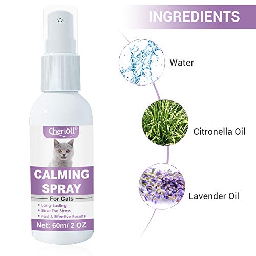 Spray Calmant pour Chat,Anti-Stress pour Chat,Spray Apaisant à Base de Plantes, Comfort Zone Spray and Scratch Control Calming Spray for Cats – Image 3