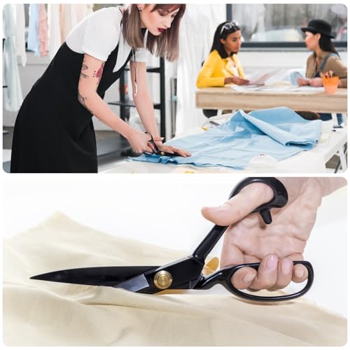Image of 8 inch Heavy Duty Fabric Scissors - Tailor Scissors Ultra Sharp Blades and Comfort Grip Handles - For Office, Home, Sewing, Artists and Crafts